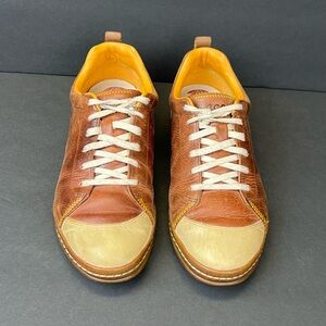Ecco Receptor Two Tone Casual Shoes Womens US 6.5  EURO 37  Brown Leather